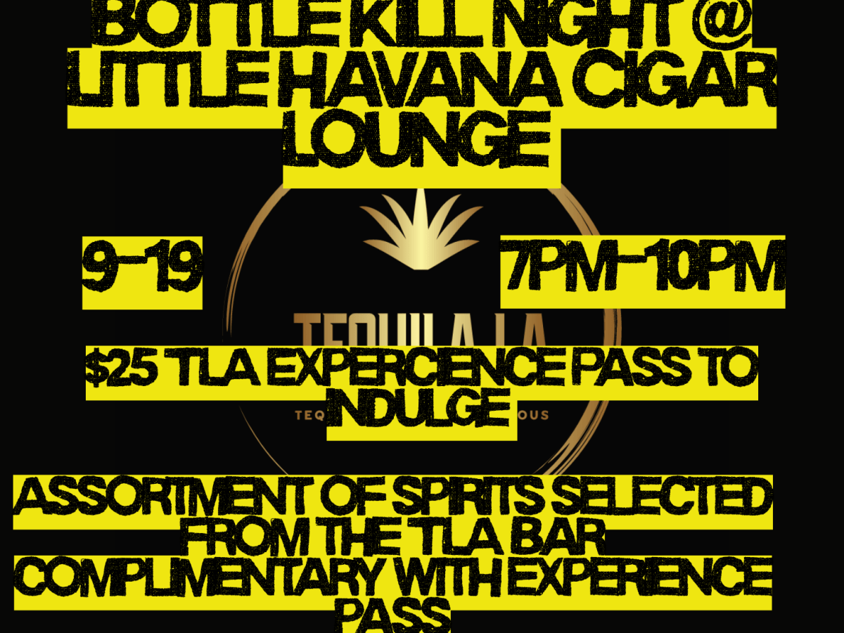 TLA Cocktail Experience Menu